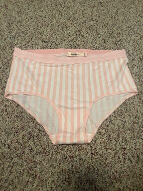 Victoria’s Secret Pink & White Striped High-Waist Briefs